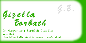 gizella borbath business card