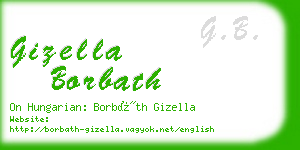 gizella borbath business card